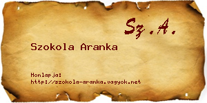 Szokola Aranka névjegykártya